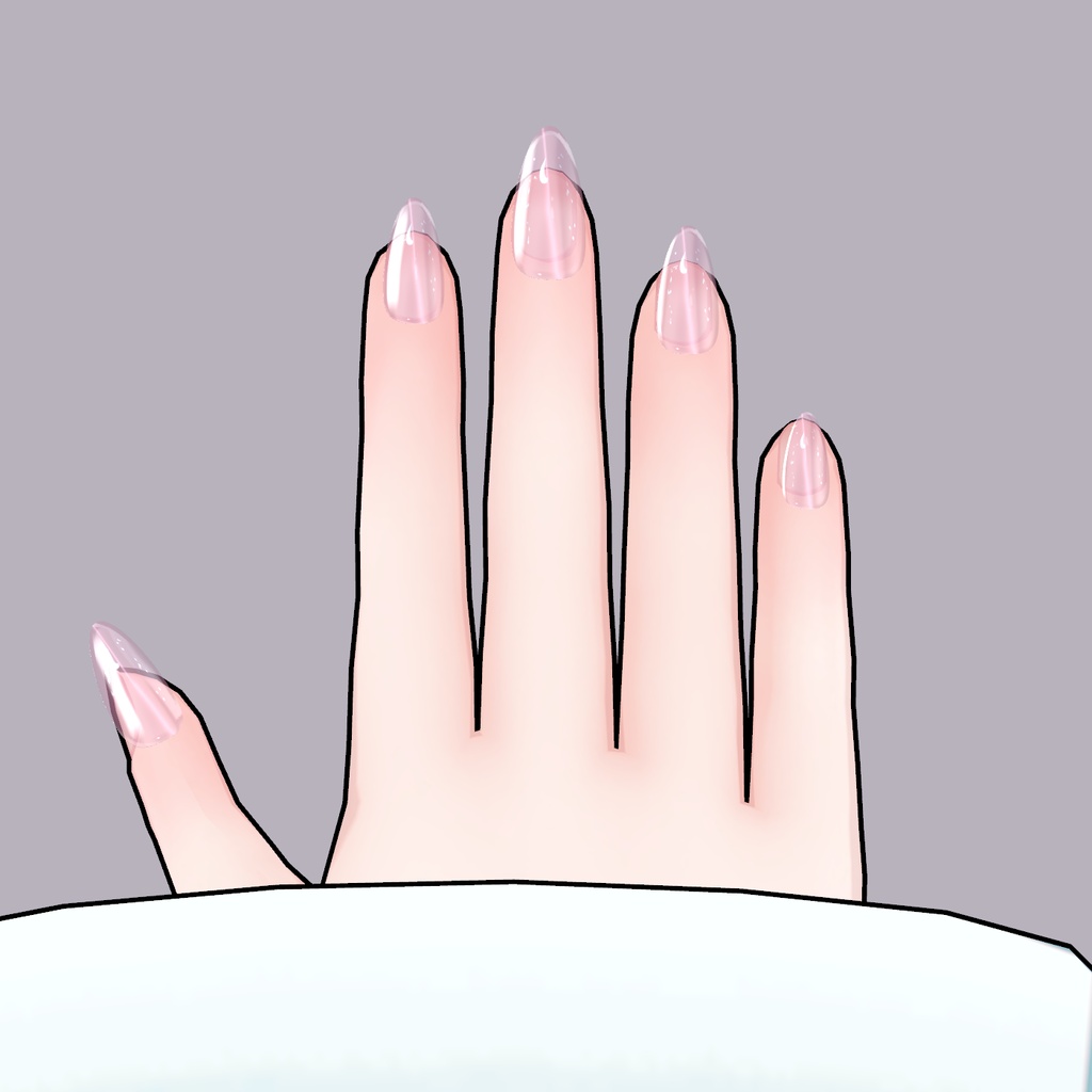 【VRChat / PC】月光マグネットネイル — MOONLIGHT NAILS|3形状・8色・月と銀箔の切り替え