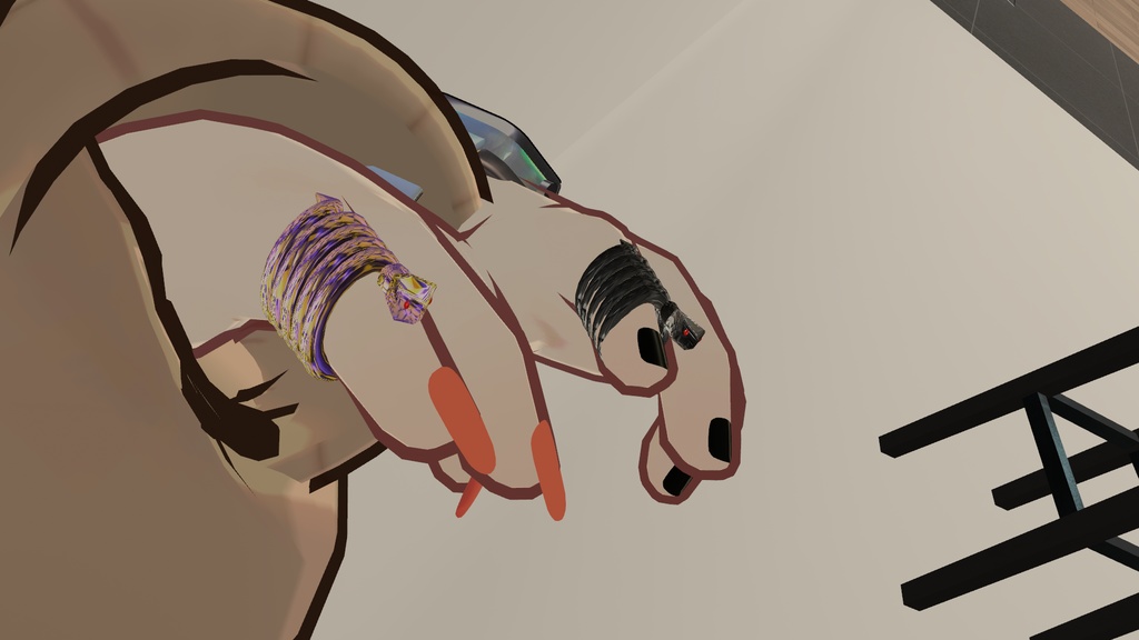 【VRchat想定】【MA対応】SnakeBracelet&Ring