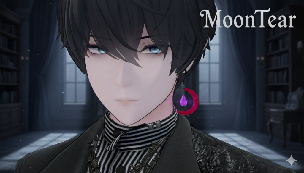 【VRChat想定】MoonTearピアス【MA対応】
