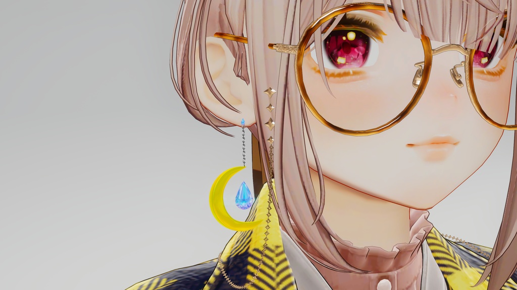 【VRChat想定】MoonTearピアス【MA対応】