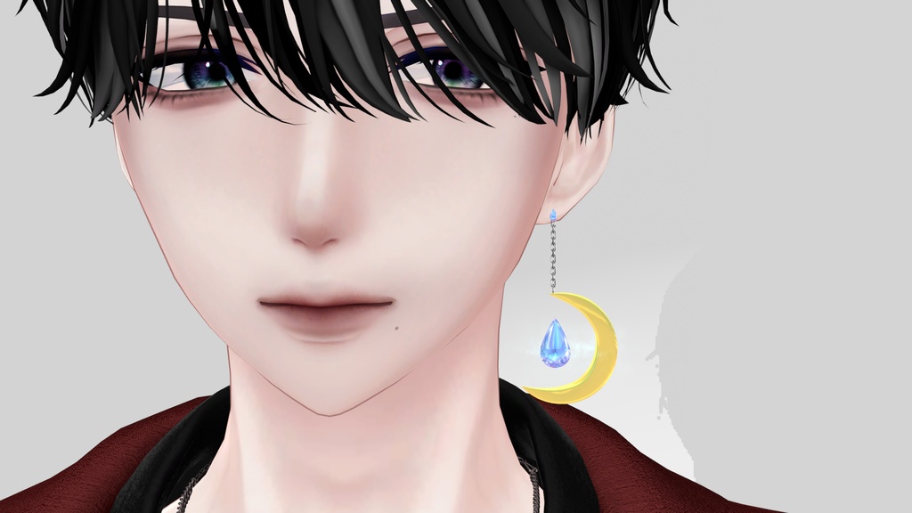 【VRChat想定】MoonTearピアス【MA対応】