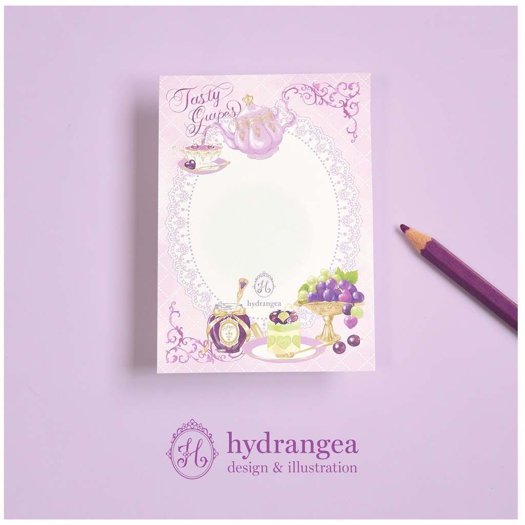 ★受注生産★【Grape Tea Time】A7サイズ メモ用紙