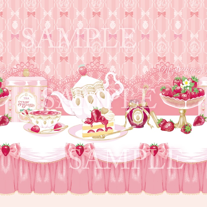 ★受注生産★【Strawberry Tea Time】A4サイズ デザインペーパー