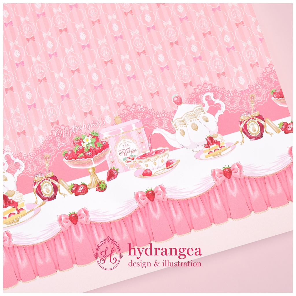 ★受注生産★【Strawberry Tea Time】A4サイズ デザインペーパー