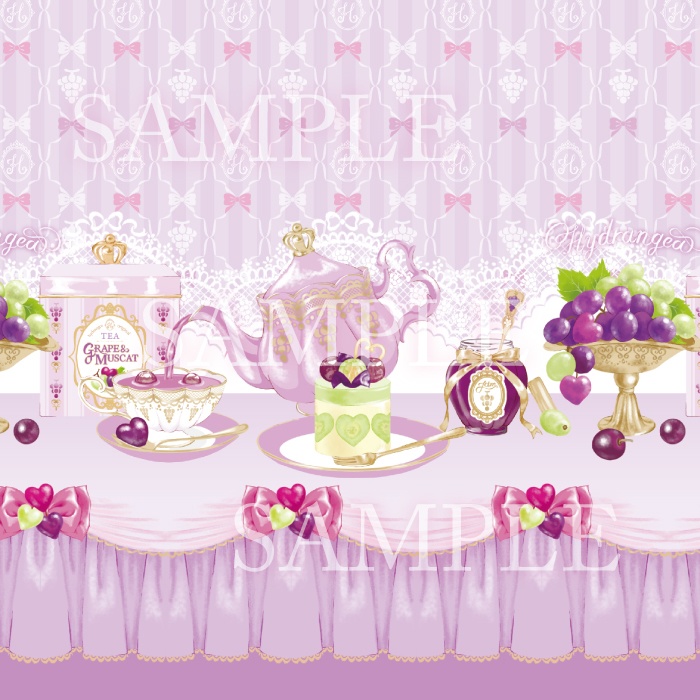 ★受注生産★【Grape Tea Time】A4サイズ デザインペーパー