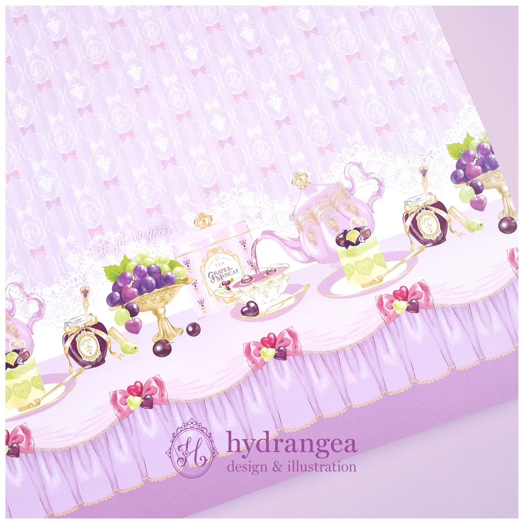 ★受注生産★【Grape Tea Time】A4サイズ デザインペーパー