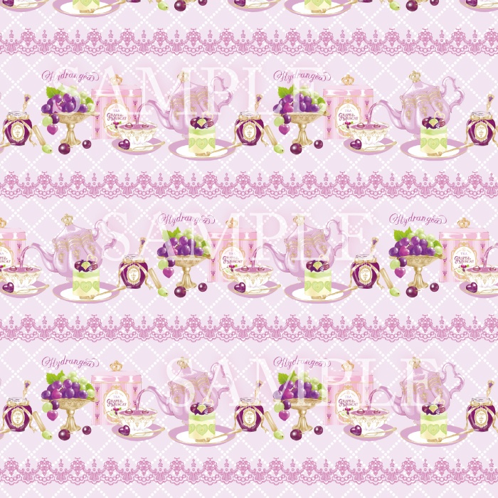 ★受注生産★【Grape Tea Time】上質紙・A4サイズ デザインペーパー