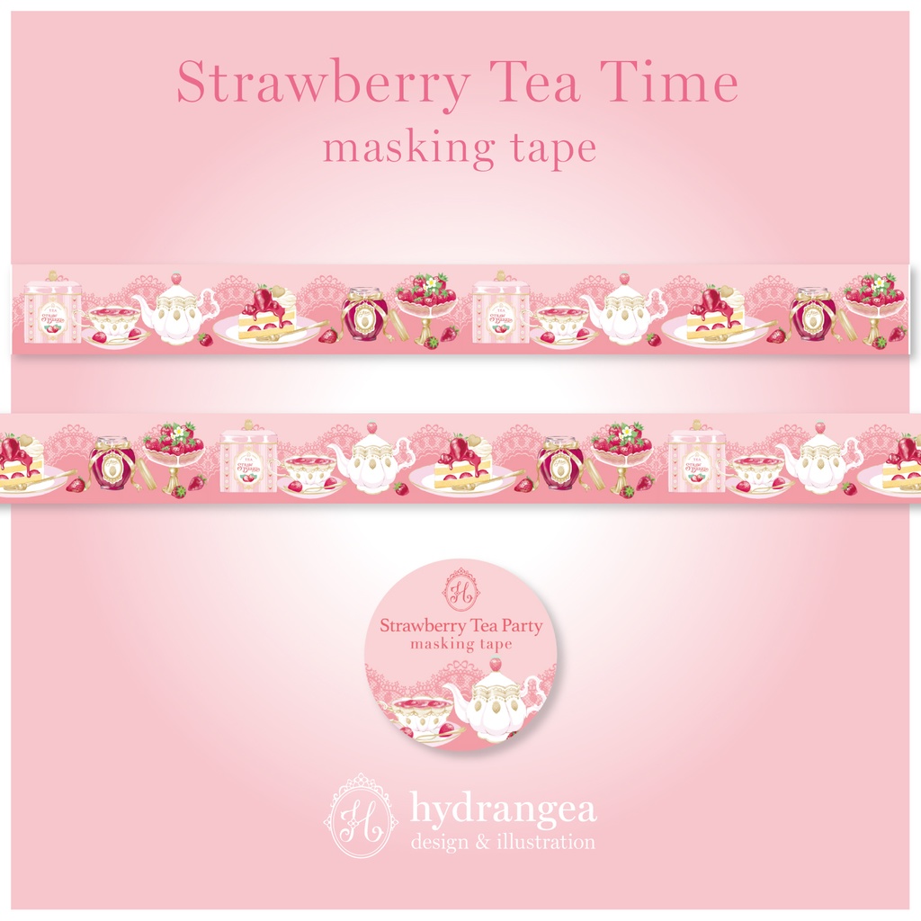 【Strawberry Tea Time】マスキングテープ