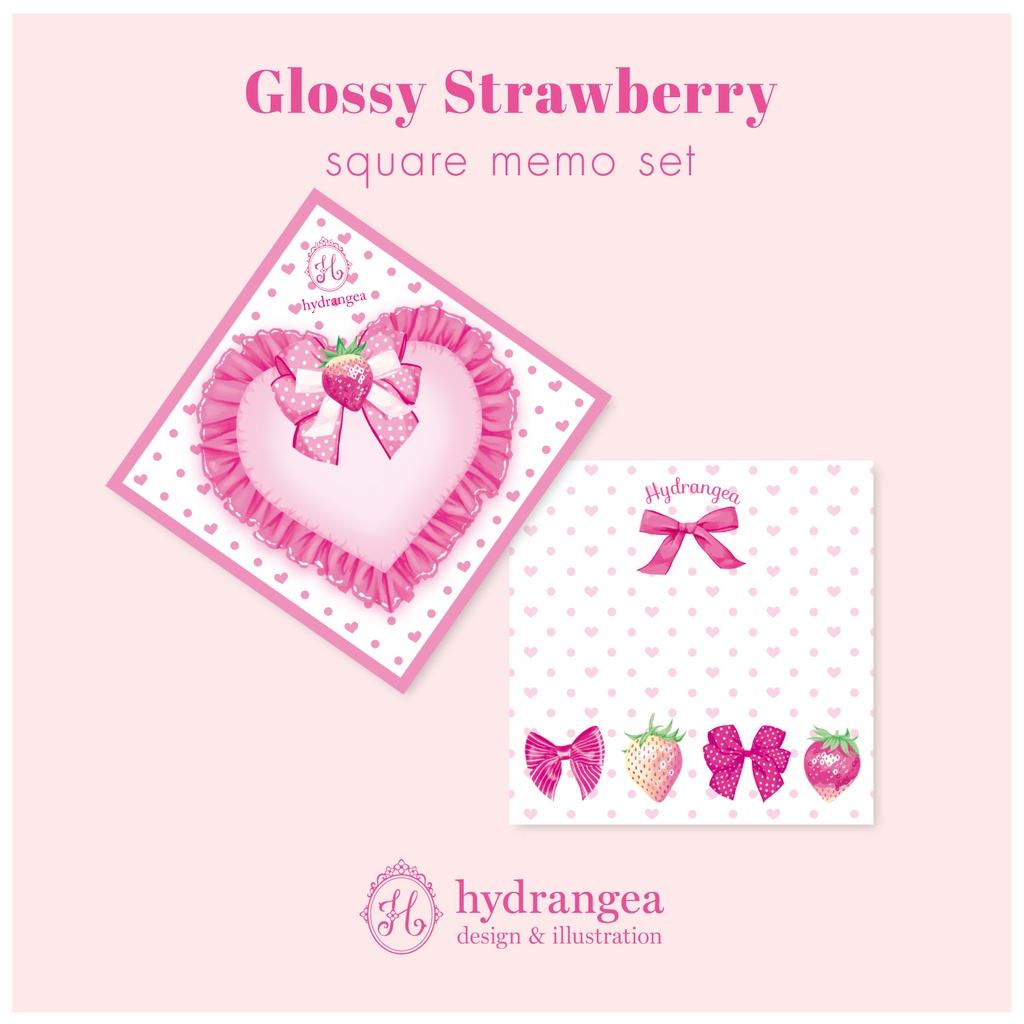 【Glossy Strawberry】メモ紙セット