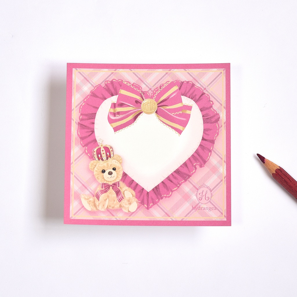 ★受注生産★【Royal Crown Teddy】メモ紙セット