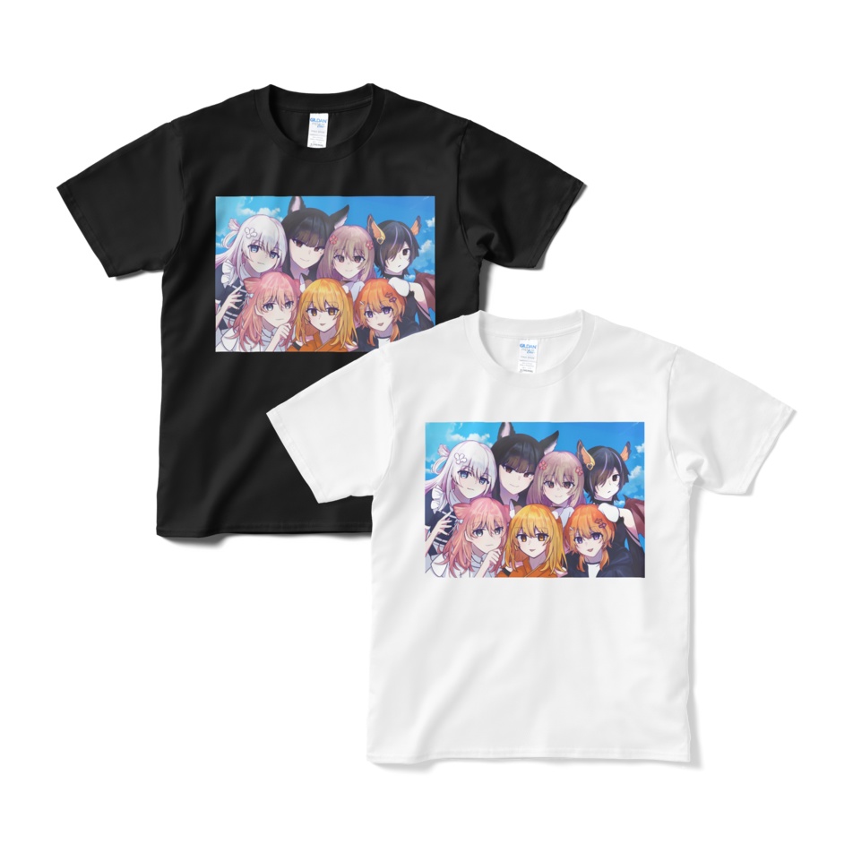ほっぷちゅ〜んず 1.5周年記念プリントTシャツ(2色/4サイズ)