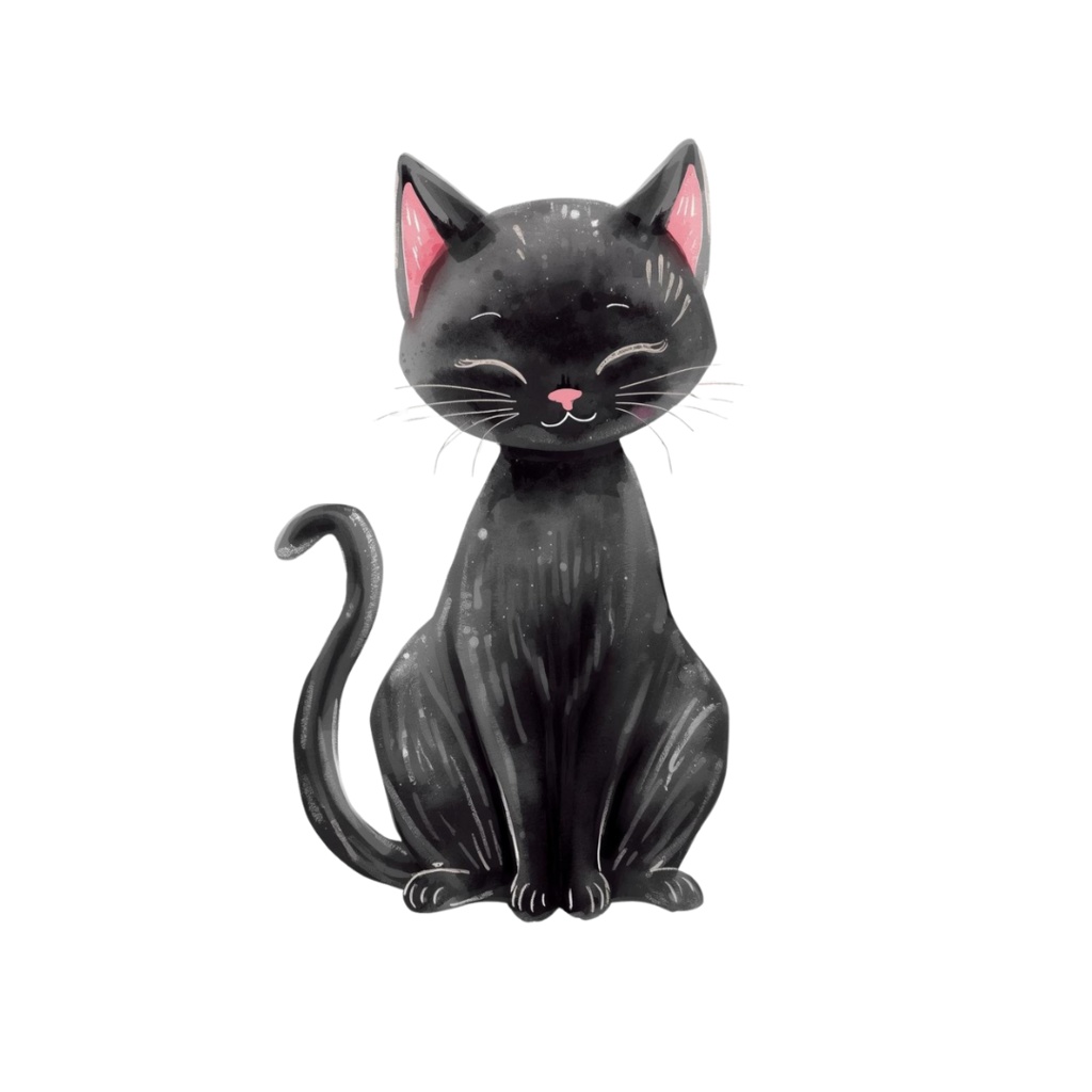 ピンクの水彩ハロウィンクリップアートセット – PNG形式9点