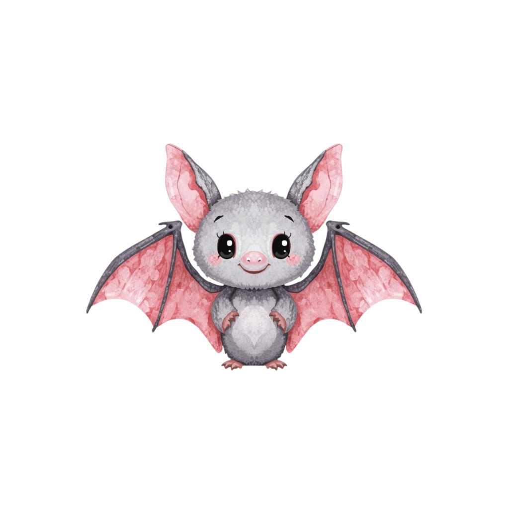 ピンクの水彩ハロウィンクリップアートセット – PNG形式9点