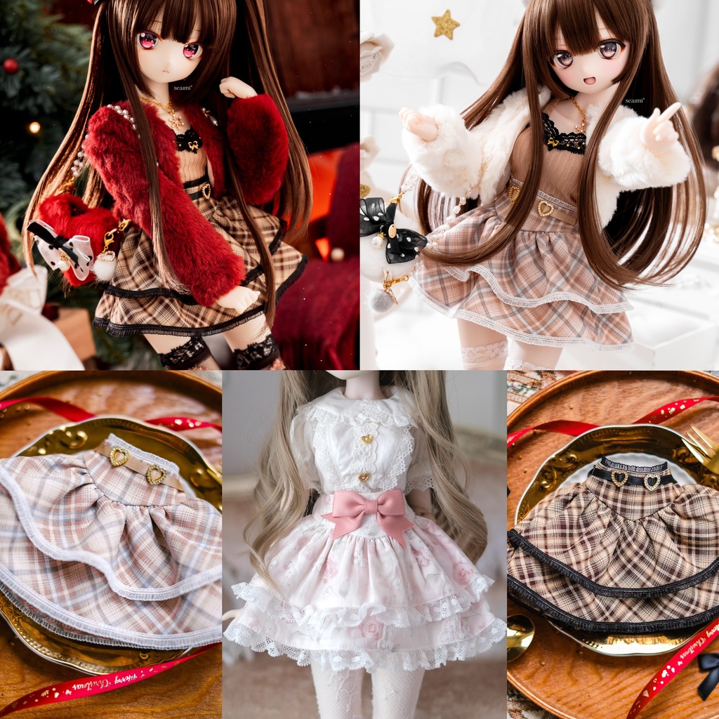 【現品】冬のラブソング|ハイウエストミニスカート for 1/4、1/3ドール MDD/SDM/SDGr 3色