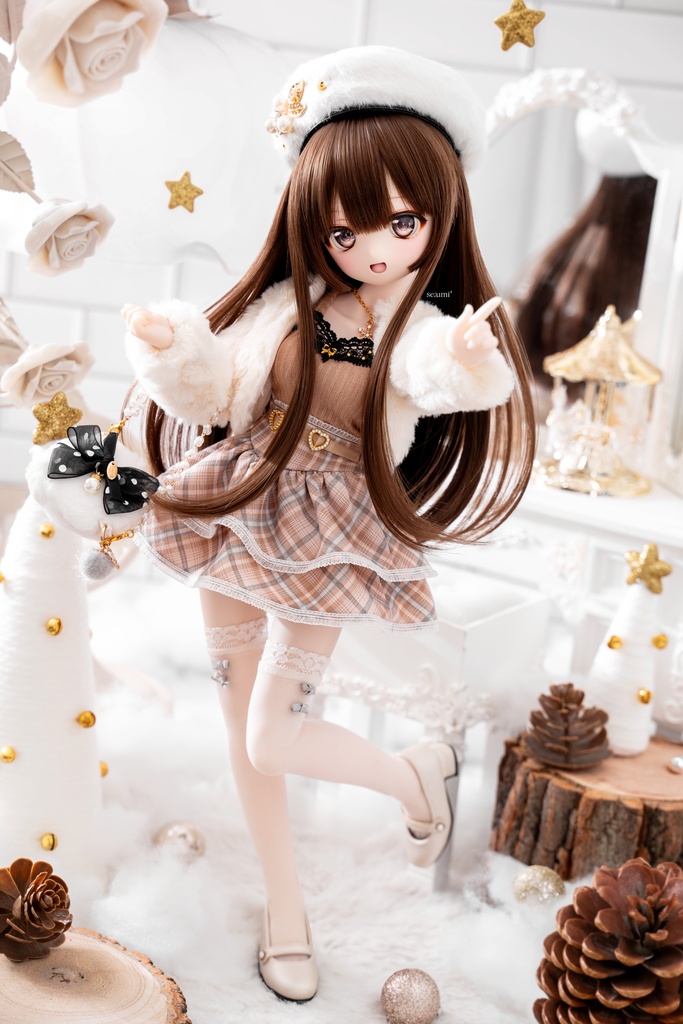 【現品】冬のラブソング|ハイウエストミニスカート for 1/4、1/3ドール MDD/SDM/SDGr 3色