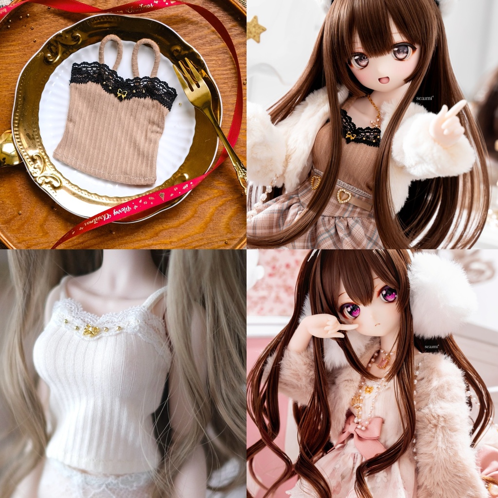 【現品】冬のラブソング｜キャミソールインナー for 1/4、1/3ドール MDD/SDM/SDGr 2色
