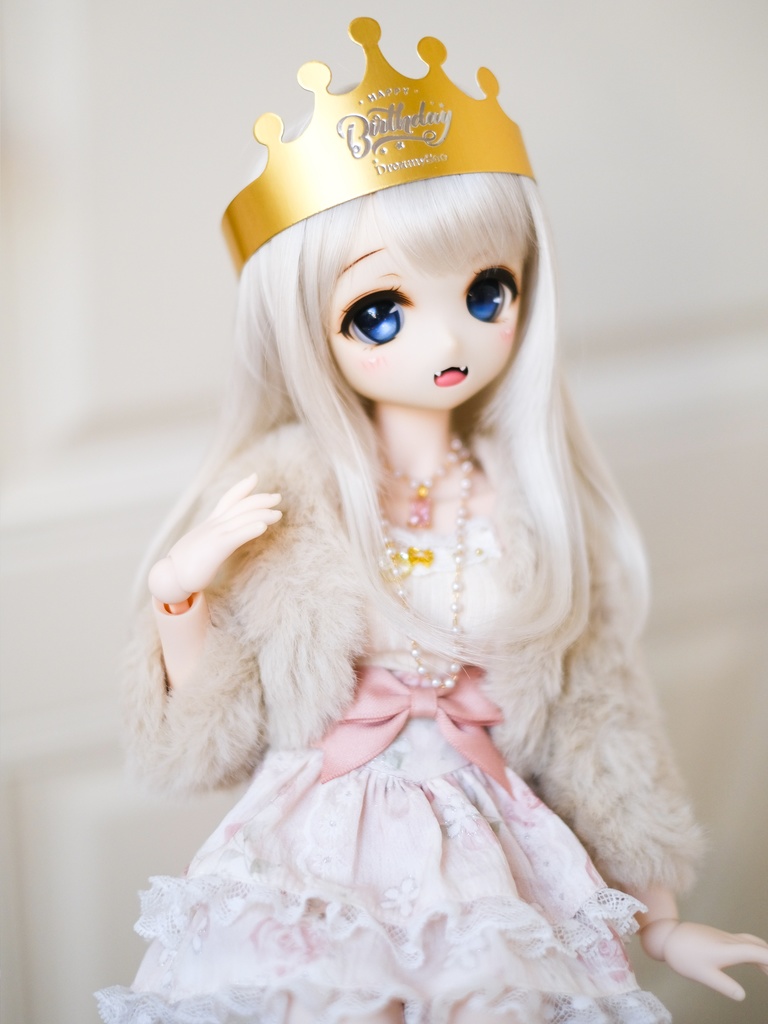 「バースデーハット」~Happy Birthday~ヘアアクセサリーfor 1/4、1/3 ドール