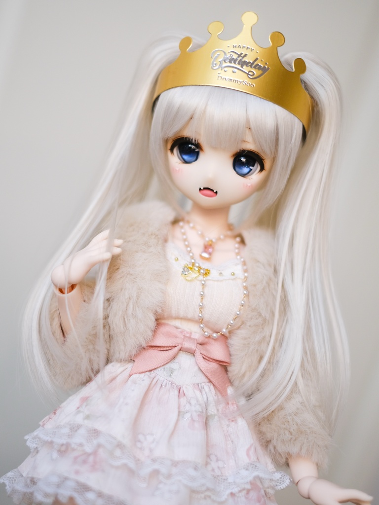 「バースデーハット」~Happy Birthday~ヘアアクセサリーfor 1/4、1/3 ドール