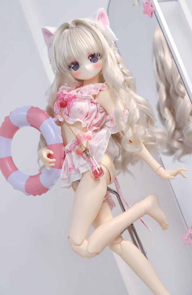 【◆◆ 数量限定 ◆◆現品】「苺クリームソーダ」6点水着SET  for 1/4 （MDD-S/M/L胸）