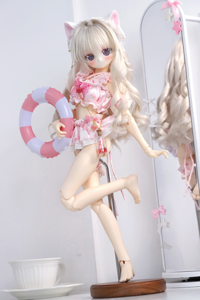 【◆◆ 数量限定 ◆◆現品】「苺クリームソーダ」6点水着SET  for 1/4 （MDD-S/M/L胸）