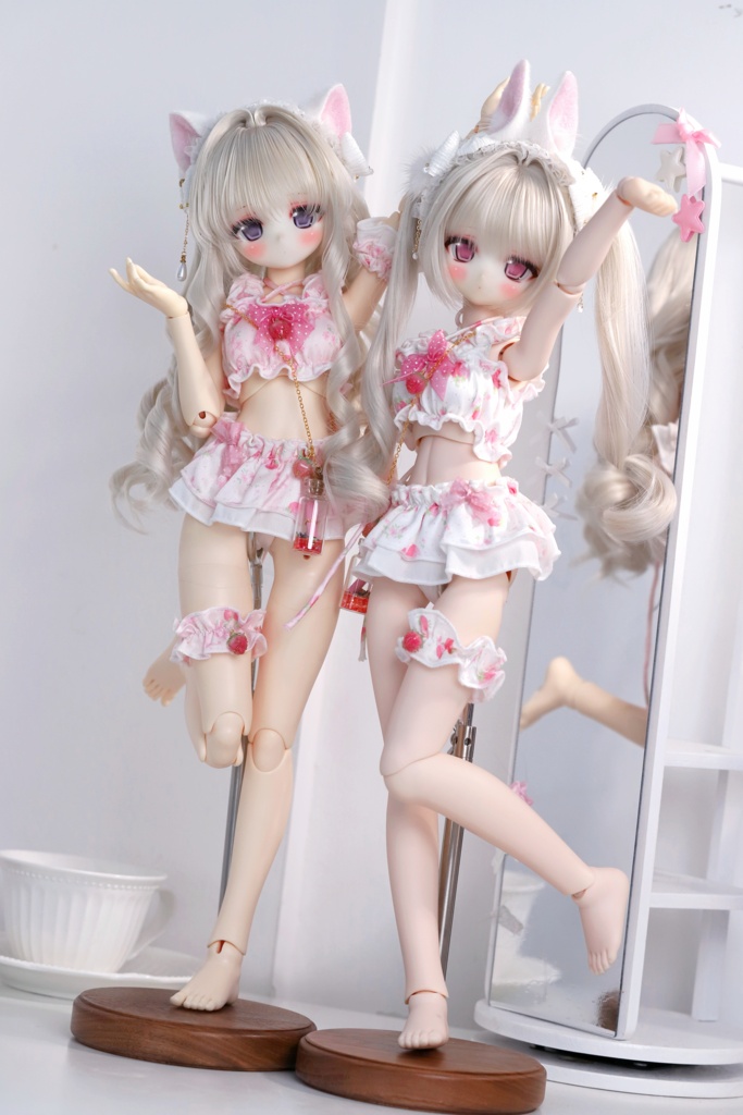 【◆◆ 数量限定 ◆◆現品】「苺クリームソーダ」6点水着SET  for 1/4 （MDD-S/M/L胸）
