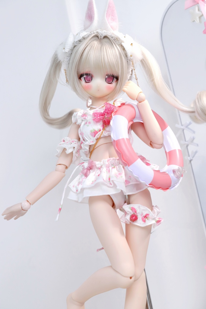【◆◆ 数量限定 ◆◆現品】「苺クリームソーダ」6点水着SET  for 1/4 （MDD-S/M/L胸）