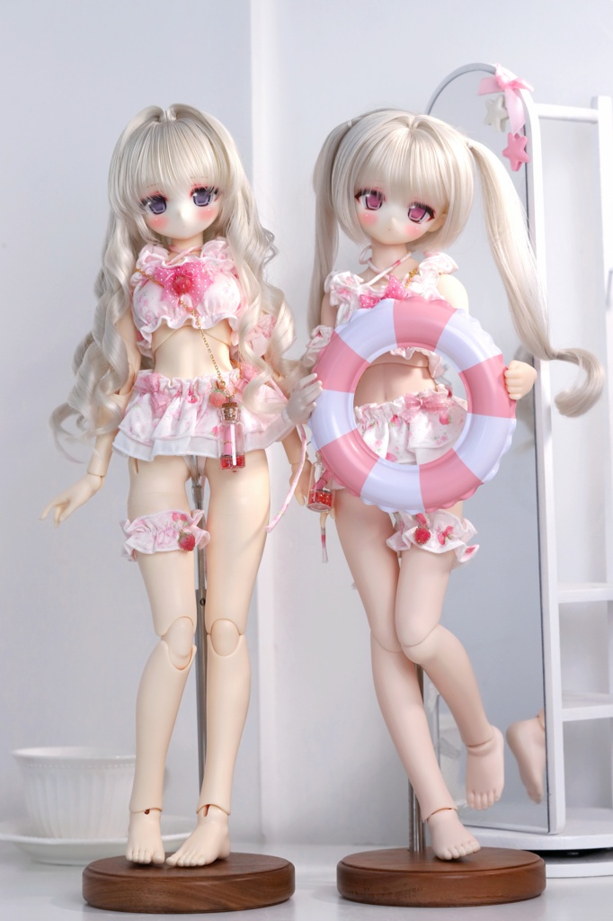 【◆◆ 数量限定 ◆◆現品】「苺クリームソーダ」6点水着SET  for 1/4 （MDD-S/M/L胸）