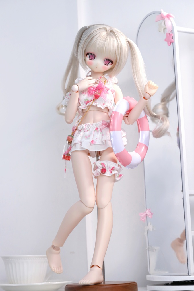 【◆◆ 数量限定 ◆◆現品】「苺クリームソーダ」6点水着SET  for 1/4 （MDD-S/M/L胸）