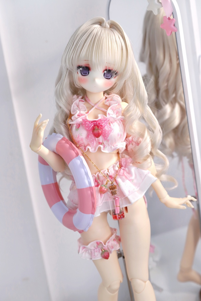 【◆◆ 数量限定 ◆◆現品】「苺クリームソーダ」6点水着SET  for 1/4 （MDD-S/M/L胸）