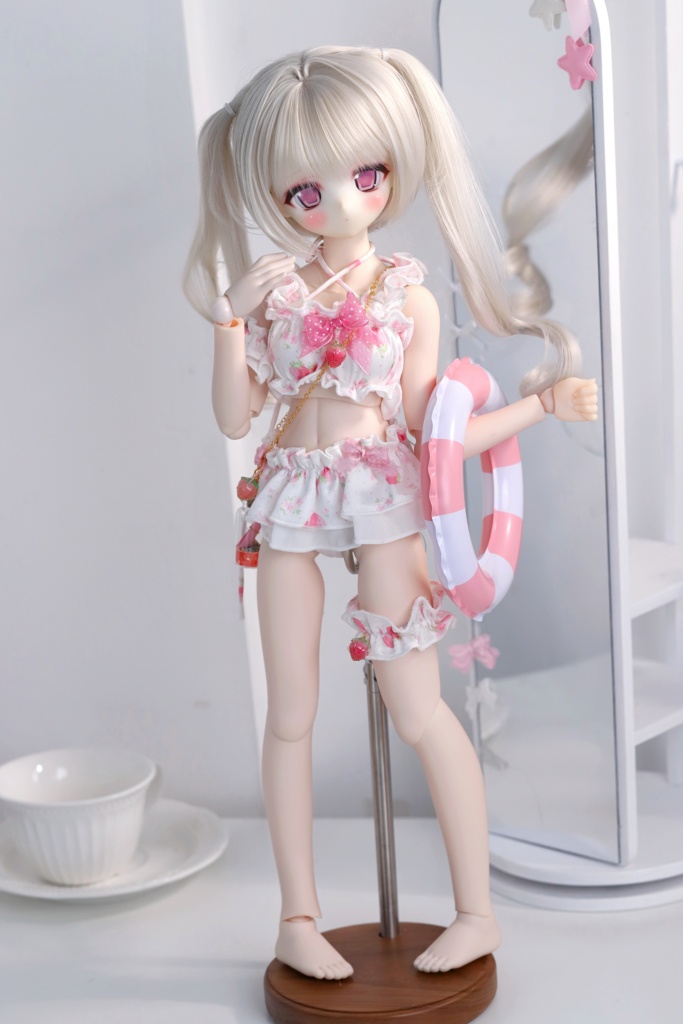 【◆◆ 数量限定 ◆◆現品】「苺クリームソーダ」6点水着SET  for 1/4 （MDD-S/M/L胸）