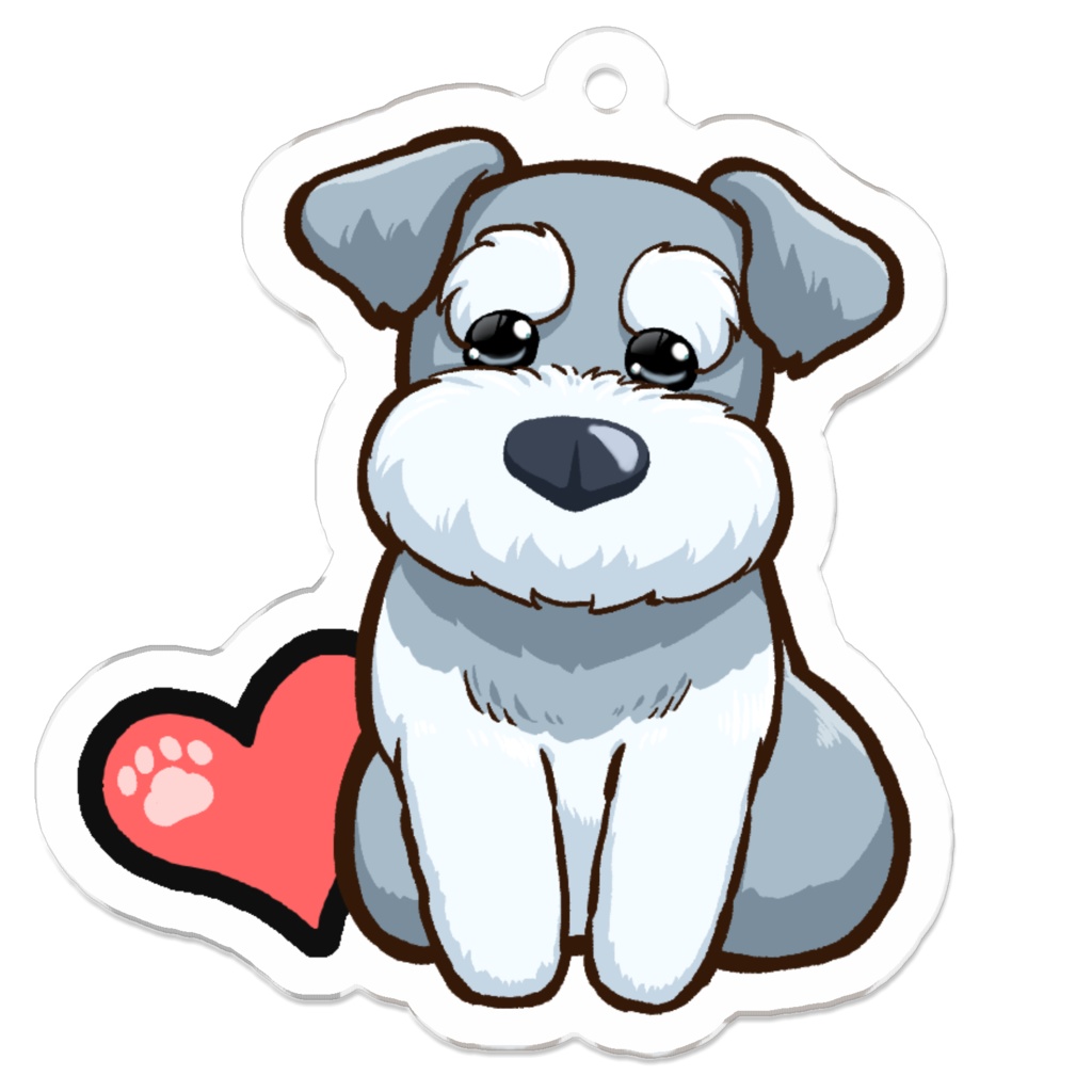 シュナウザーキーホルダー4カラー