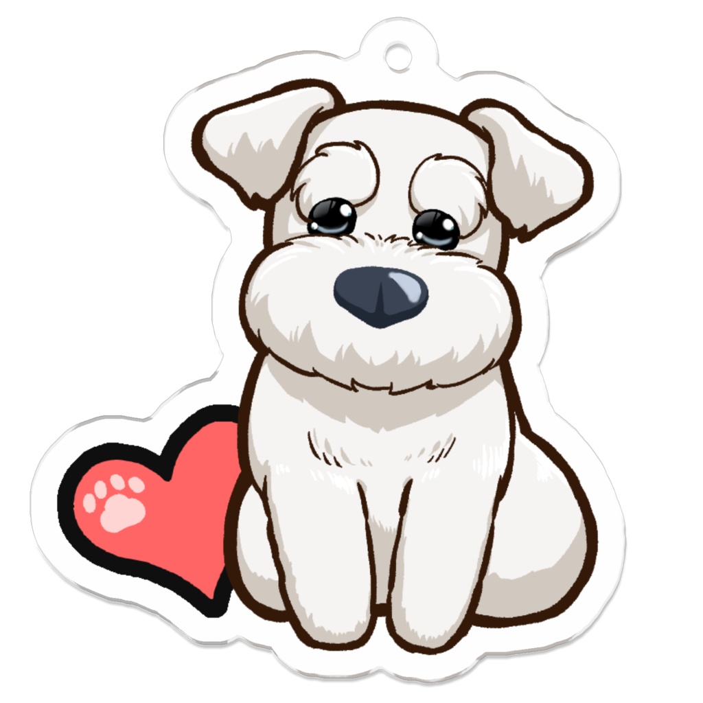 シュナウザーキーホルダー4カラー