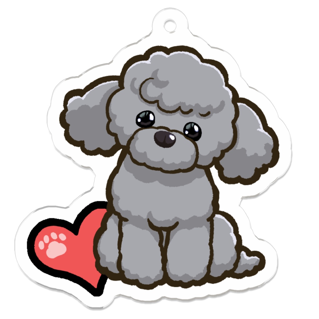 プードルキーホルダー5カラー