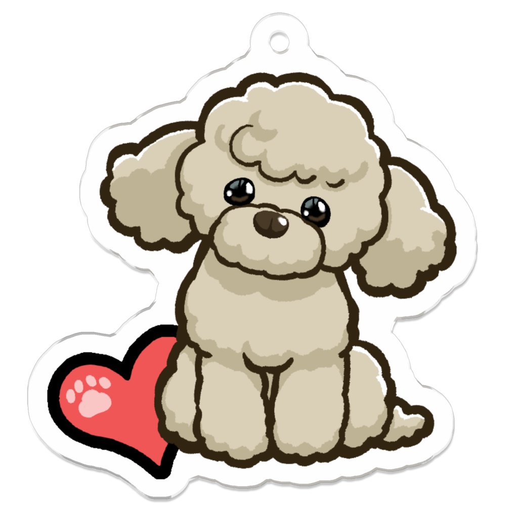 プードルキーホルダー5カラー