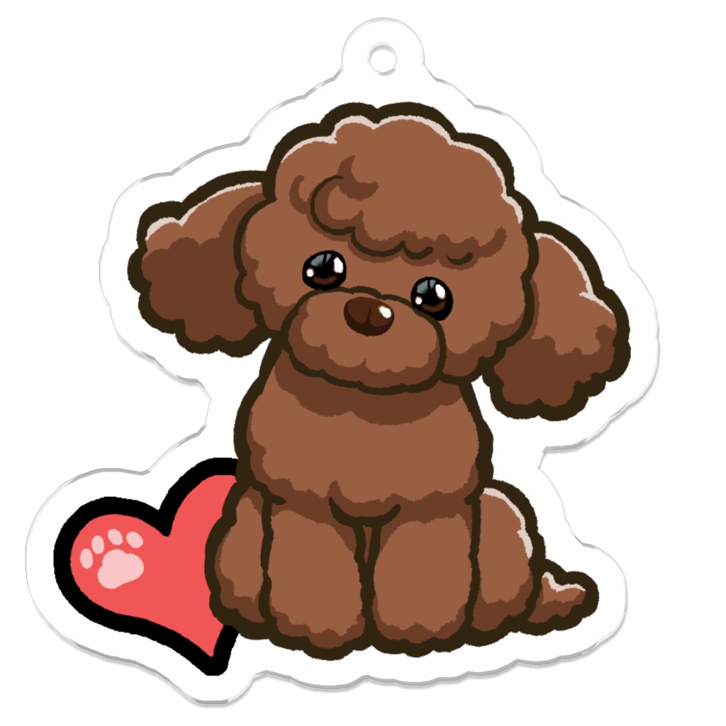 プードルキーホルダー5カラー