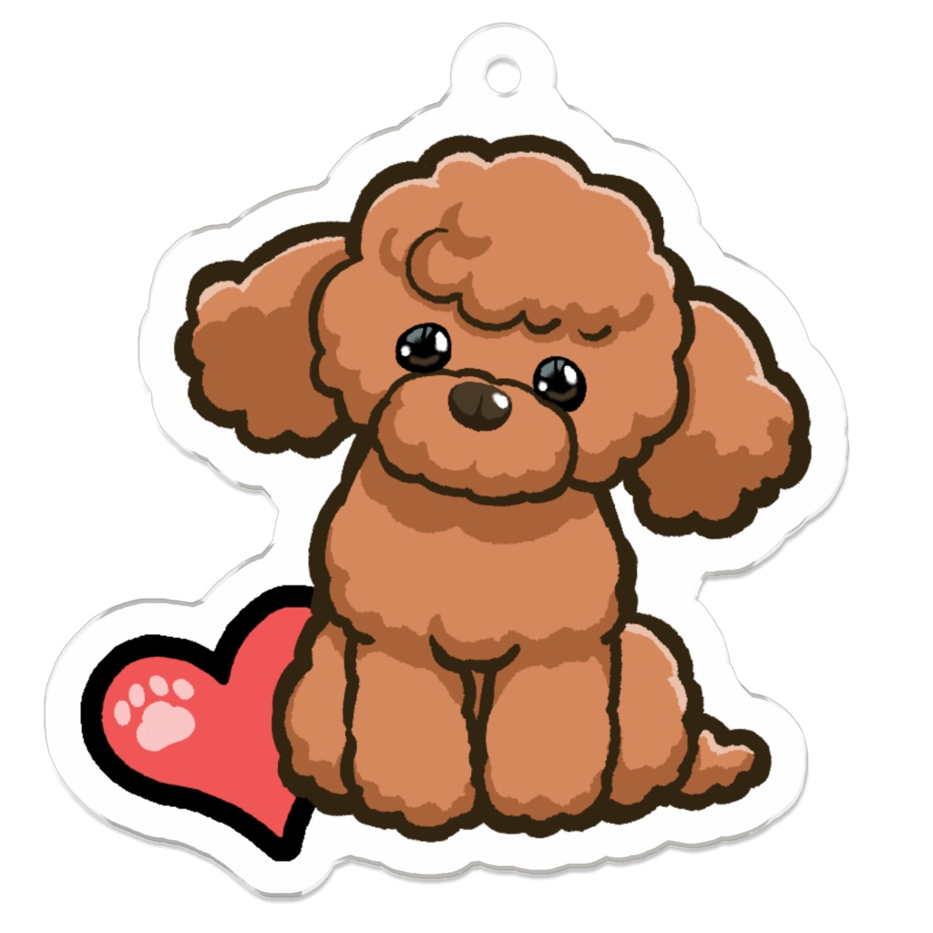 プードルキーホルダー5カラー