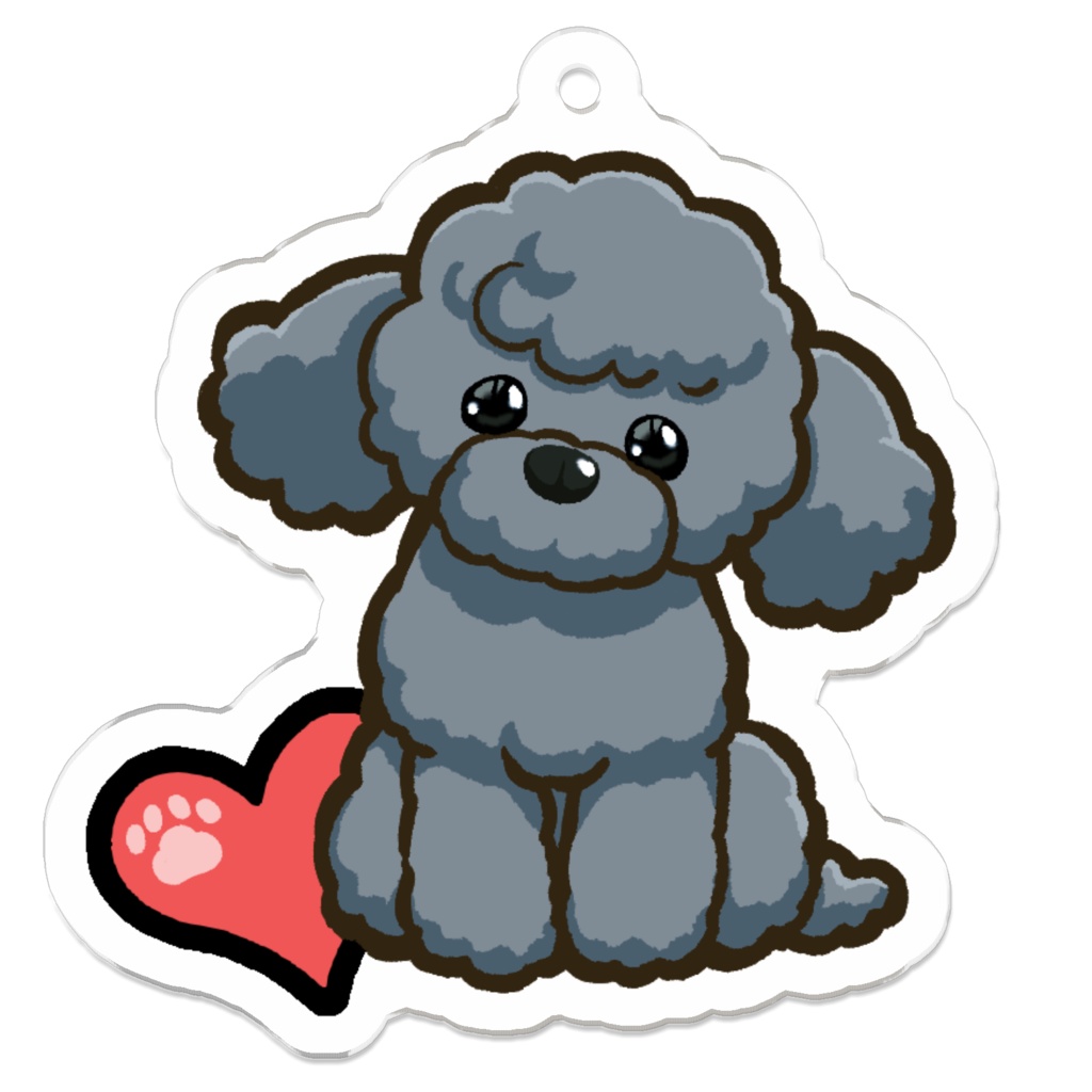 プードルキーホルダー5カラー