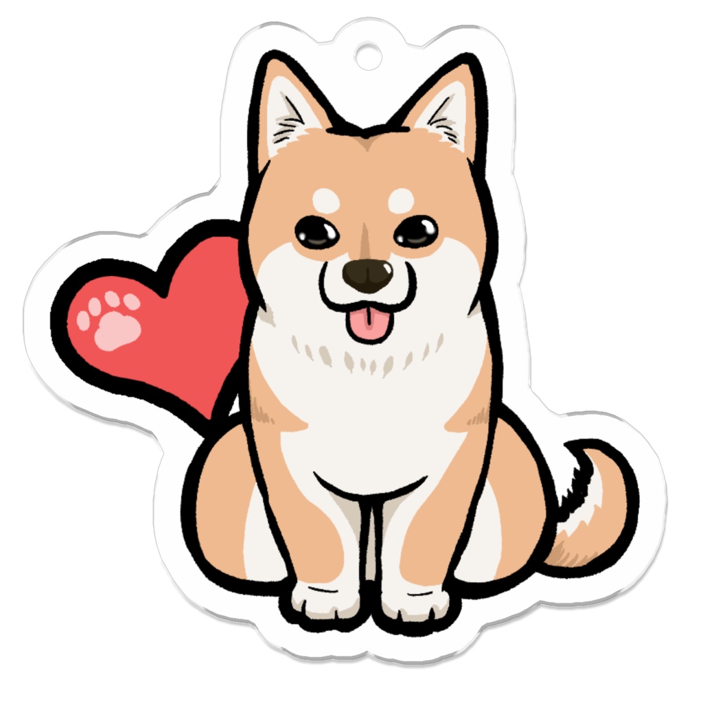 柴犬キーホルダー4カラー