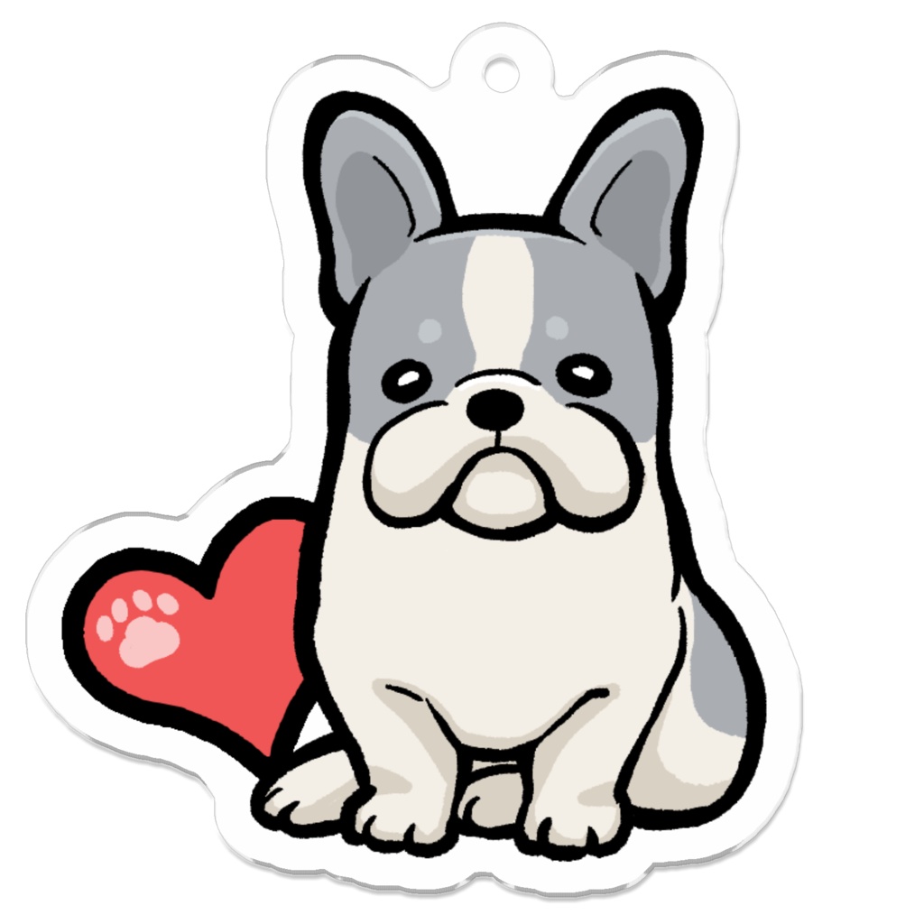 フレンチブルドッグキーホルダー4カラー