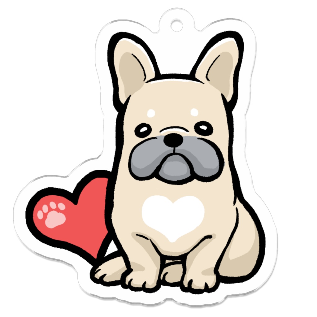 フレンチブルドッグキーホルダー4カラー