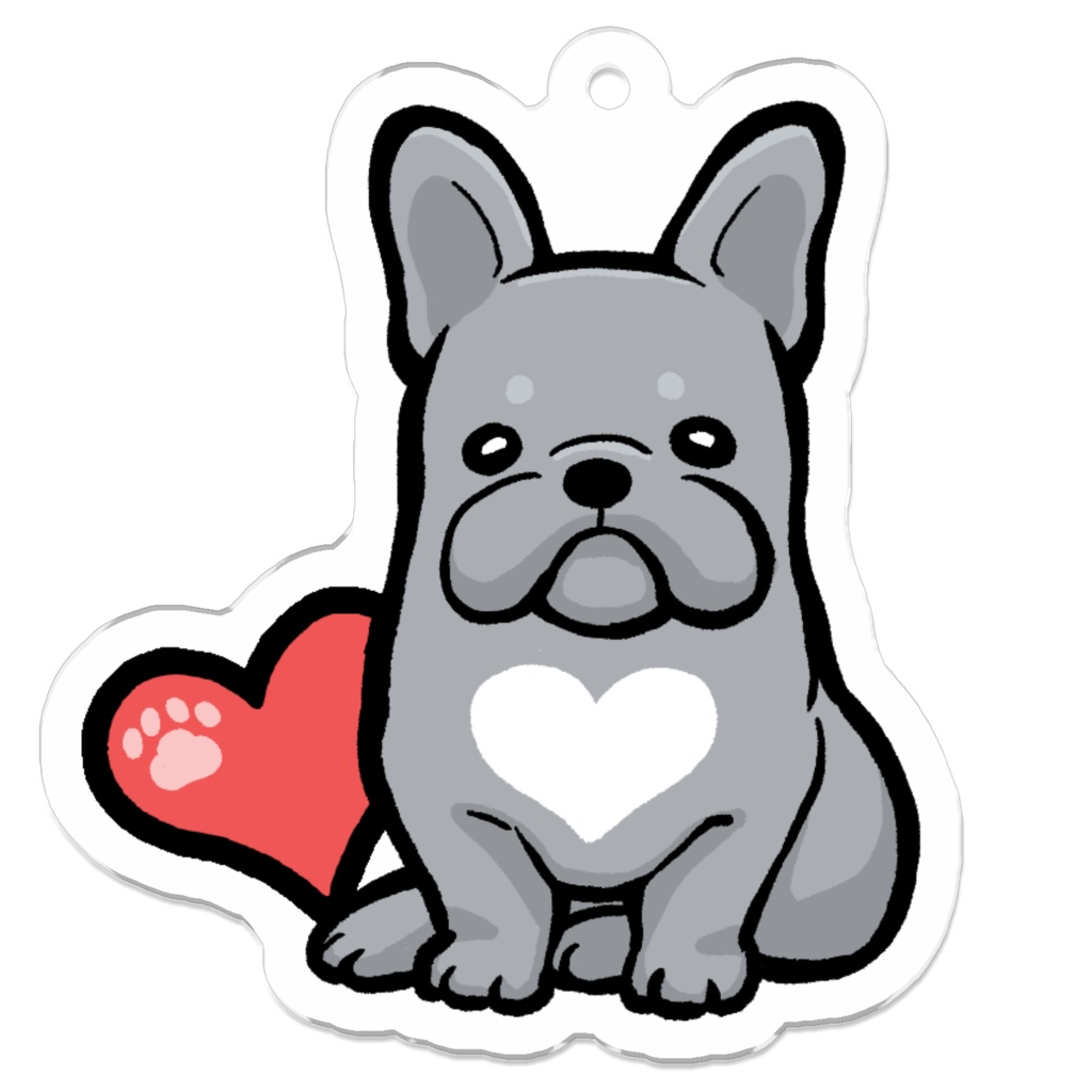 フレンチブルドッグキーホルダー4カラー