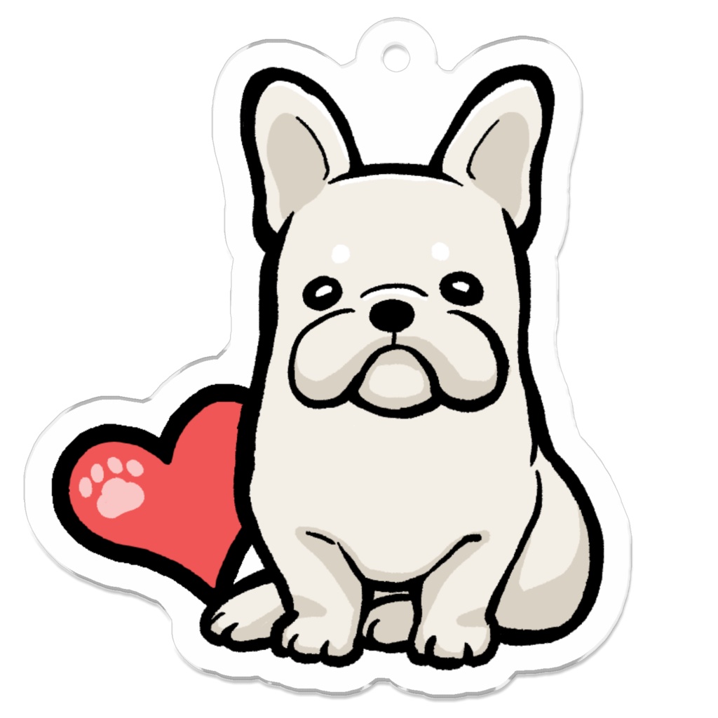 フレンチブルドッグキーホルダー4カラー