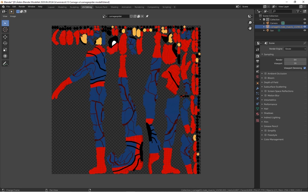 Blender Spider Carnage ブレンダースパイダーカーネイジ