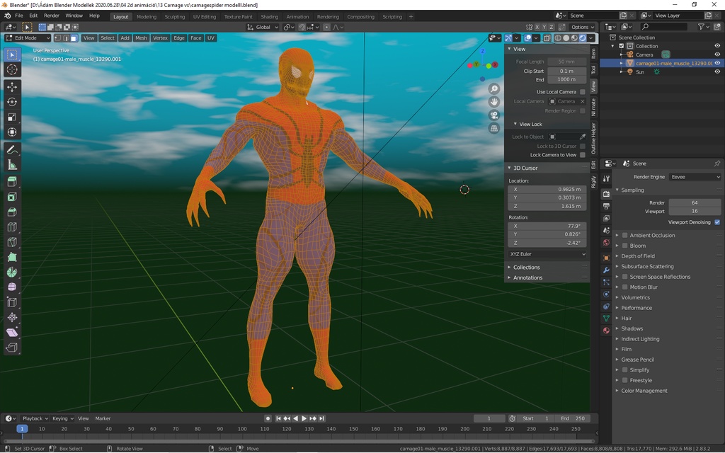 Blender Spider Carnage ブレンダースパイダーカーネイジ