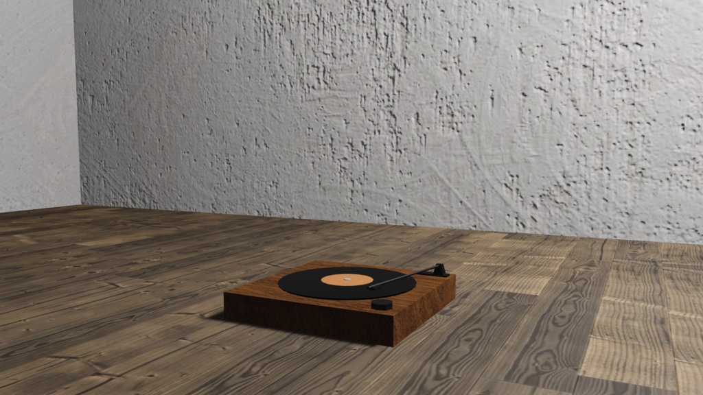 【3Dモデル】レコードプレーヤー（record player）