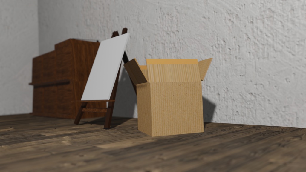 【無料】【3Dモデル】段ボール(cardbox)