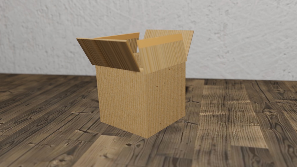 【無料】【3Dモデル】段ボール(cardbox)