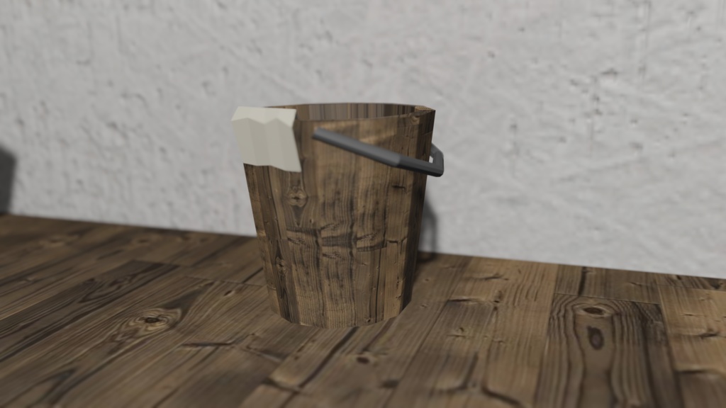 【3Dモデル】木製バケツ(bucket)