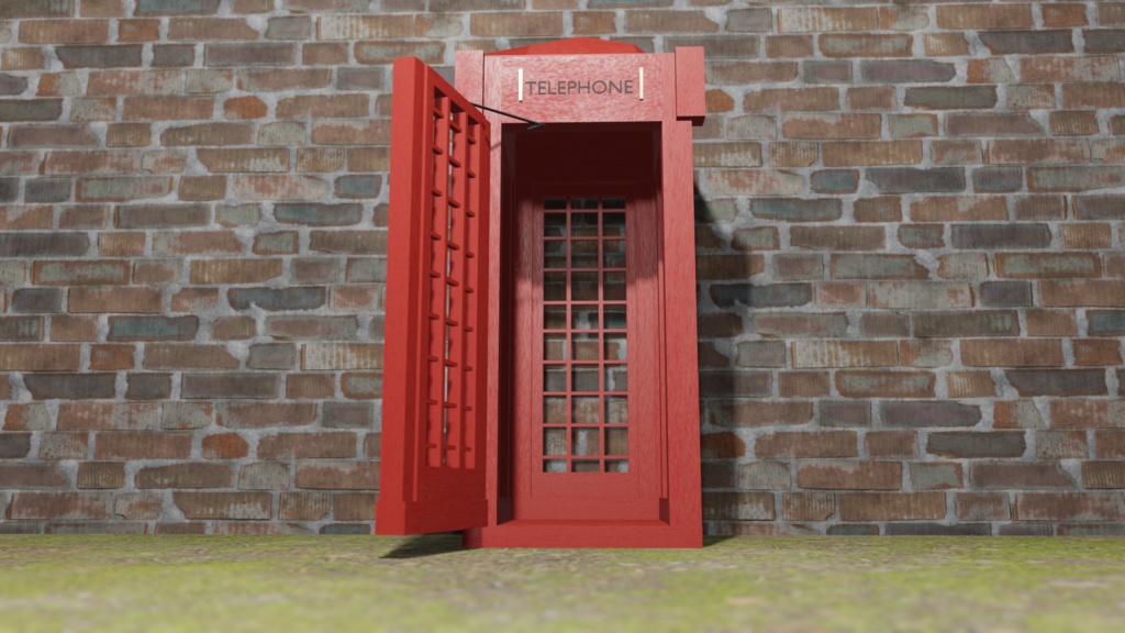 【3Dモデル】テレフォンボックス(telephone box)