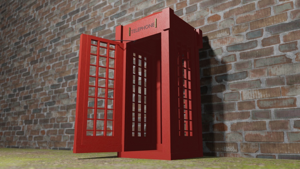 【3Dモデル】テレフォンボックス(telephone box)